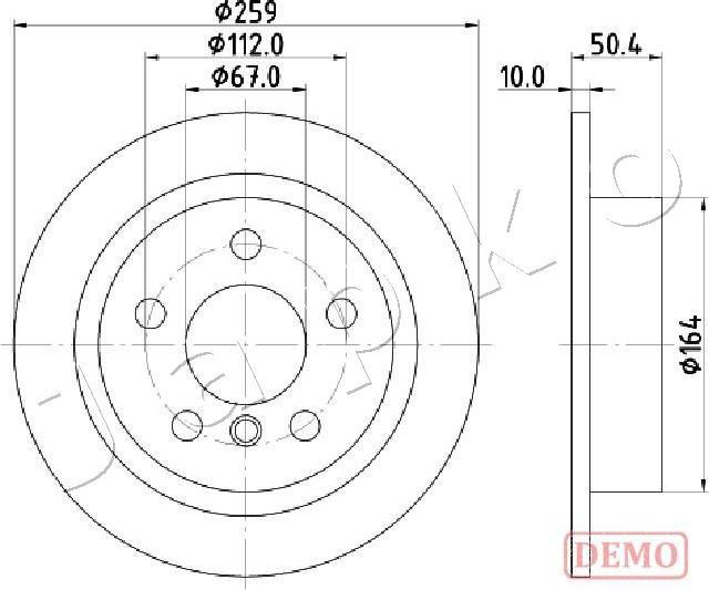 Japko 610136C - Гальмівний диск autocars.com.ua