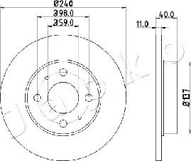 Japko 610200 - Гальмівний диск autocars.com.ua