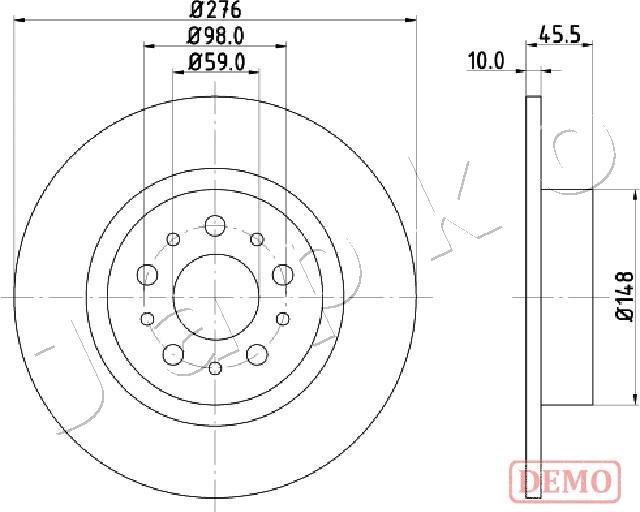 Japko 610203C - Гальмівний диск autocars.com.ua