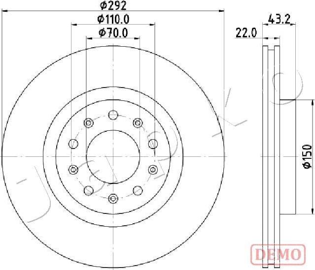 Japko 610205C - Гальмівний диск autocars.com.ua