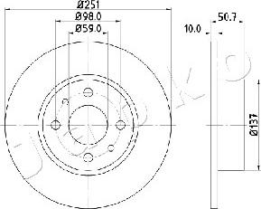 Japko 610206 - Гальмівний диск autocars.com.ua