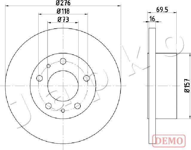 Japko 610223C - Тормозной диск autodnr.net