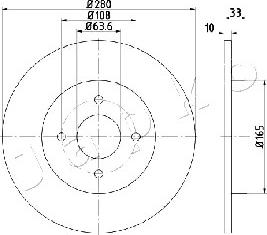 Japko 610304 - Тормозной диск avtokuzovplus.com.ua