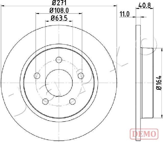 Japko 610305C - Тормозной диск avtokuzovplus.com.ua