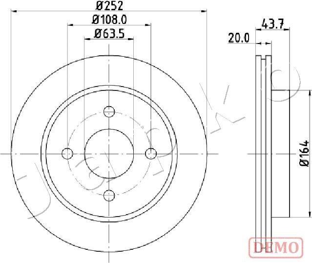 Japko 610308C - Тормозной диск avtokuzovplus.com.ua