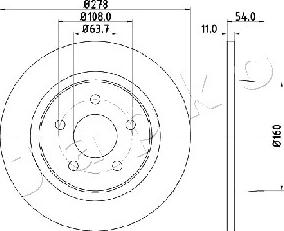 Japko 610311 - Тормозной диск avtokuzovplus.com.ua