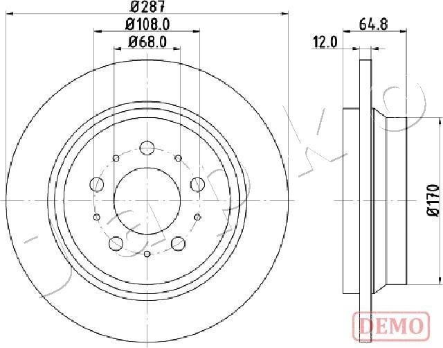 Japko 610321C - Тормозной диск avtokuzovplus.com.ua