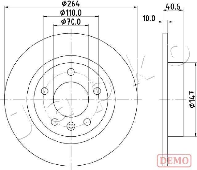 Japko 610400C - Гальмівний диск autocars.com.ua