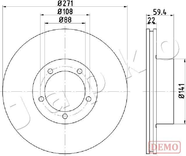 Japko 610401C - Тормозной диск avtokuzovplus.com.ua