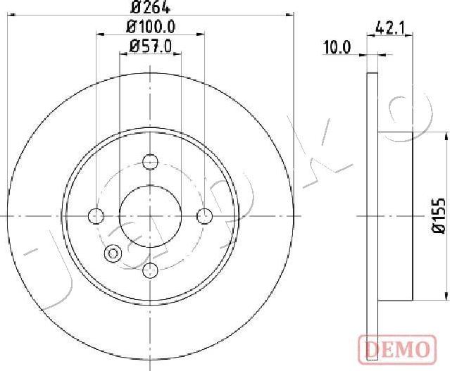 Japko 610407C - Гальмівний диск autocars.com.ua