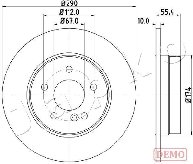 Japko 610507C - Тормозной диск avtokuzovplus.com.ua