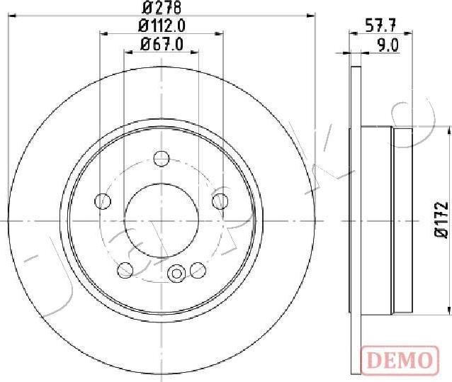 Japko 610508C - Тормозной диск avtokuzovplus.com.ua