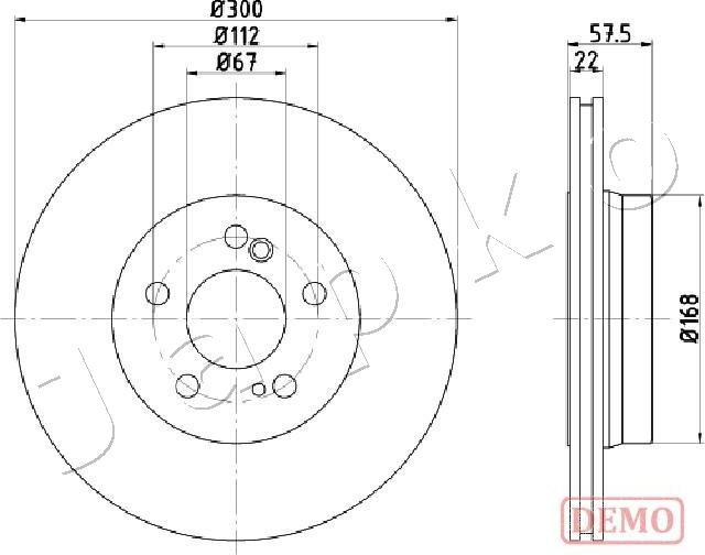 Japko 610517C - Тормозной диск avtokuzovplus.com.ua