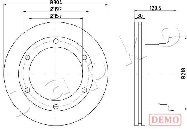 Japko 610529C - Тормозной диск avtokuzovplus.com.ua