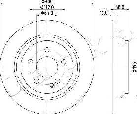 Japko 610531 - Гальмівний диск autocars.com.ua