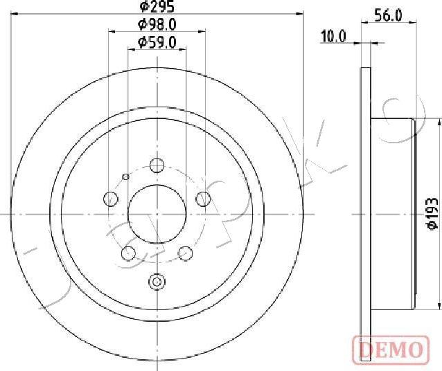 Japko 610608C - Тормозной диск avtokuzovplus.com.ua