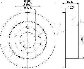 Japko 610611 - Тормозной диск avtokuzovplus.com.ua