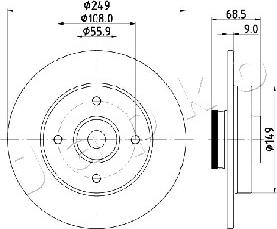 Japko 610618 - Тормозной диск autodnr.net