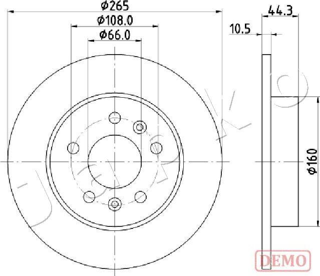 Japko 610707C - Гальмівний диск autocars.com.ua