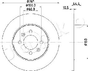 Japko 610708 - Тормозной диск avtokuzovplus.com.ua