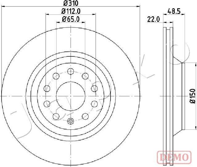 Japko 610903C - Тормозной диск avtokuzovplus.com.ua