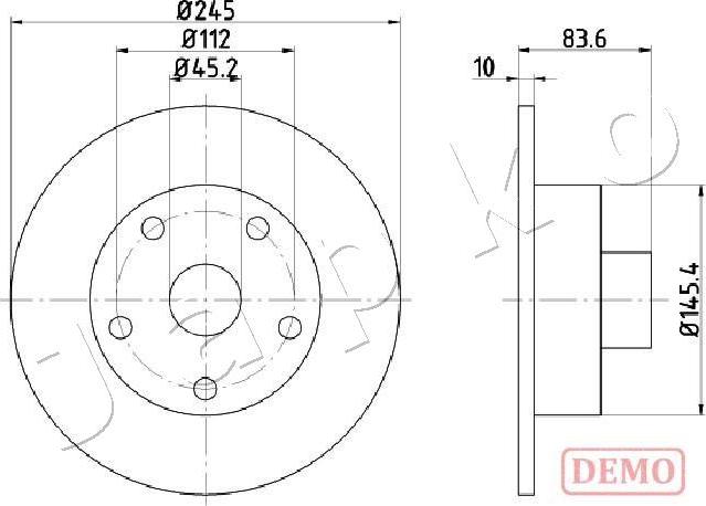 Japko 610906C - Гальмівний диск autocars.com.ua