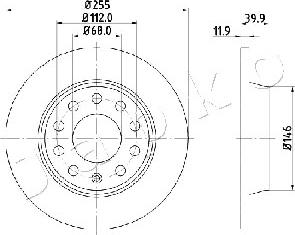 Japko 610907 - Гальмівний диск autocars.com.ua