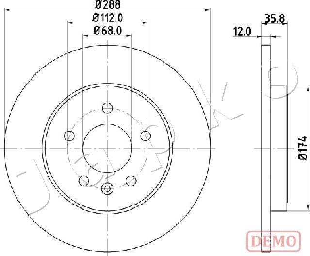 Japko 610908C - Гальмівний диск autocars.com.ua