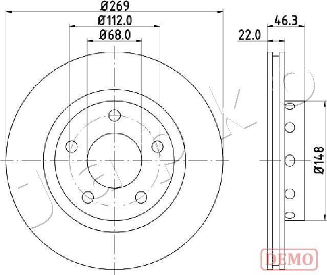 Japko 610913C - Тормозной диск avtokuzovplus.com.ua