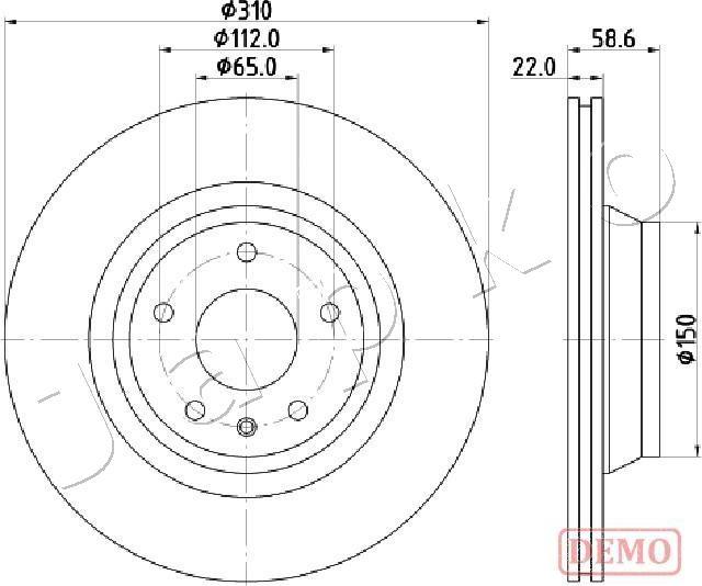 Japko 610919C - Тормозной диск avtokuzovplus.com.ua