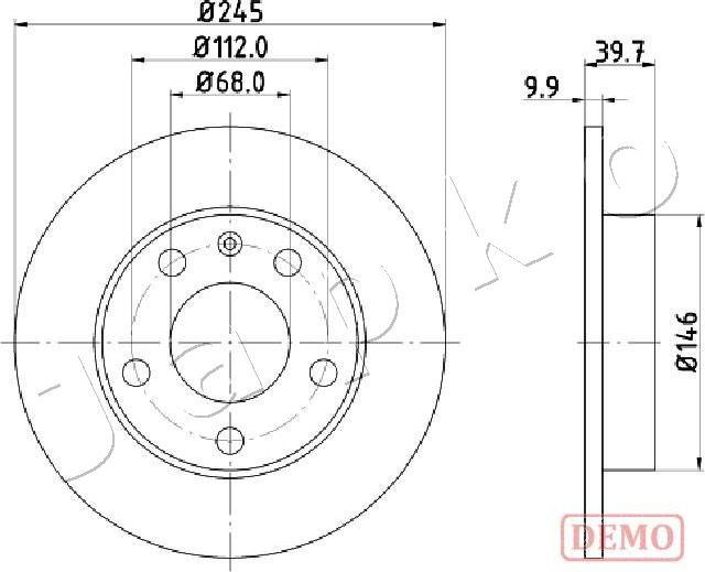 Japko 610929C - Тормозной диск avtokuzovplus.com.ua