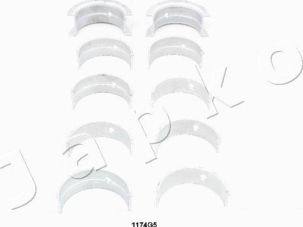 Japko 61174G5 - Комплект підшипників колінчастого вала autocars.com.ua