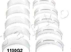 Japko 61190G2 - Комплект підшипників колінчастого вала autocars.com.ua