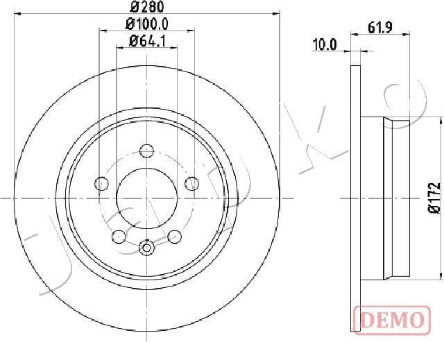 Japko 61426C - Тормозной диск avtokuzovplus.com.ua