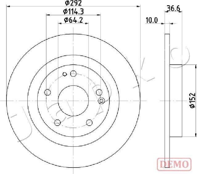 Japko 61427C - Тормозной диск autodnr.net