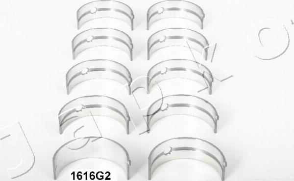 Japko 61616G2 - Комплект підшипників колінчастого вала autocars.com.ua