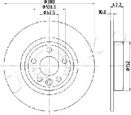 Japko 61L10 - Гальмівний диск autocars.com.ua