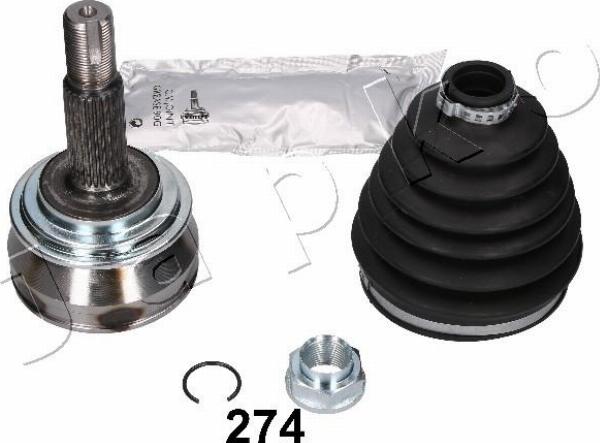 Japko 62274 - Шарнірний комплект, ШРУС, приводний вал autocars.com.ua