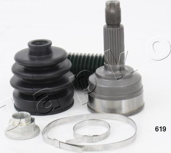 Japko 62619 - Шарнірний комплект, ШРУС, приводний вал autocars.com.ua