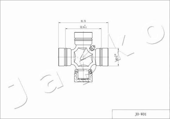 Japko 66W01 - Шарнір, поздовжній вал autocars.com.ua