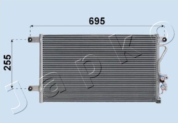 Japko CND163018 - Конденсатор, кондиціонер autocars.com.ua