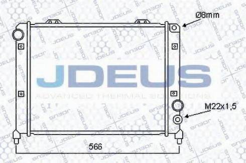 Jdeus 000V06 - Радіатор, охолодження двигуна autocars.com.ua