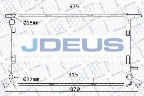 Jdeus 001M25 - Радіатор, охолодження двигуна autocars.com.ua