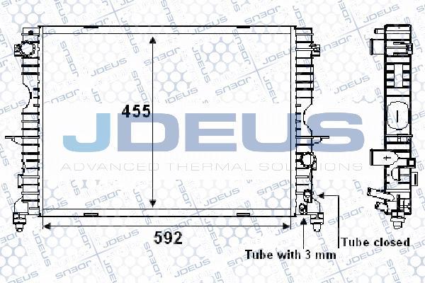 Jdeus 002M20 - Радіатор, охолодження двигуна autocars.com.ua