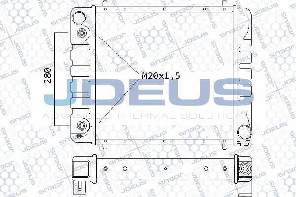 Jdeus 002M23 - Радіатор, охолодження двигуна autocars.com.ua