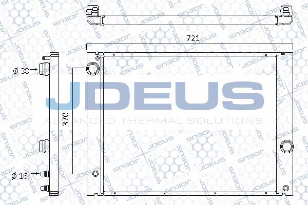 Jdeus 005M26 - Радіатор, охолодження двигуна autocars.com.ua