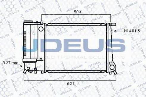 Jdeus 005M57 - Радіатор, охолодження двигуна autocars.com.ua