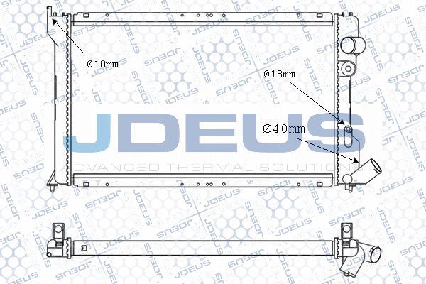 Jdeus 007B28 - Радіатор, охолодження двигуна autocars.com.ua