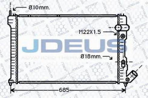 Jdeus 007E23 - Радіатор, охолодження двигуна autocars.com.ua