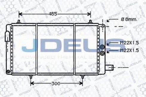 Jdeus 007E24 - Радіатор, охолодження двигуна autocars.com.ua